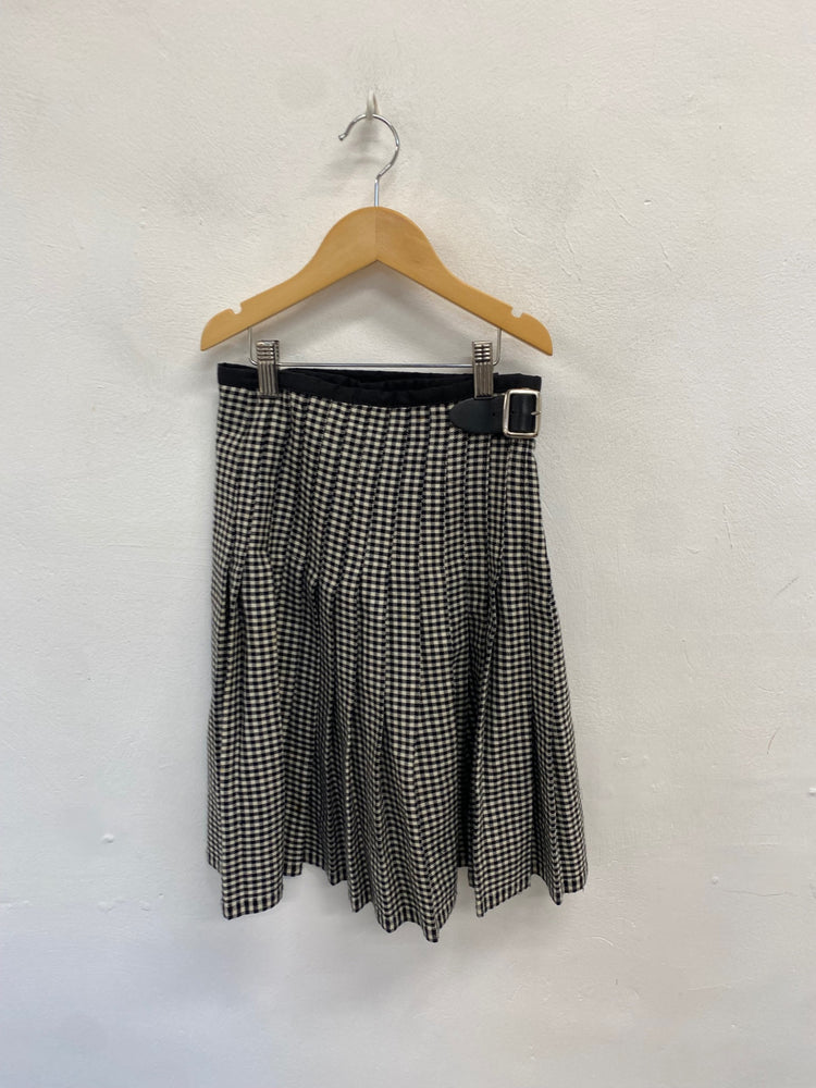 Fabulous Scottish Kilt W24" teens Black white houndstooth MD001