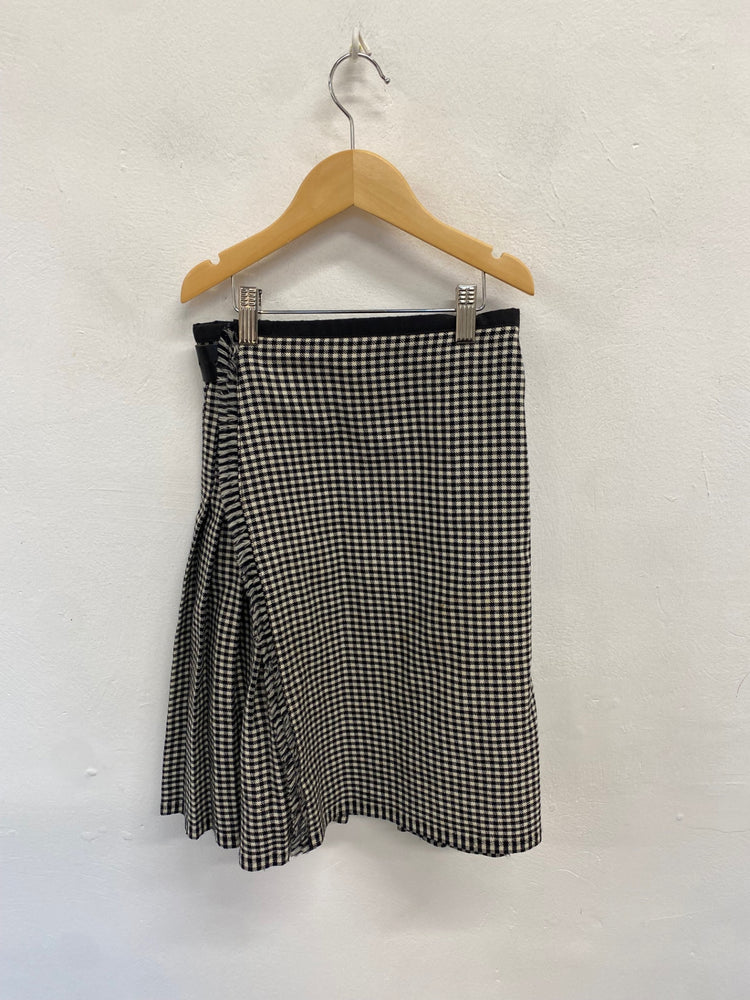 Fabulous Scottish Kilt W24" teens Black white houndstooth MD001