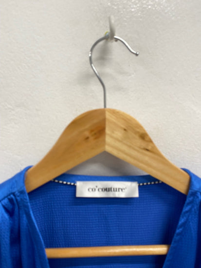 Fabulous co' couture Midi Dress UK 8 Blue party wrap RG020