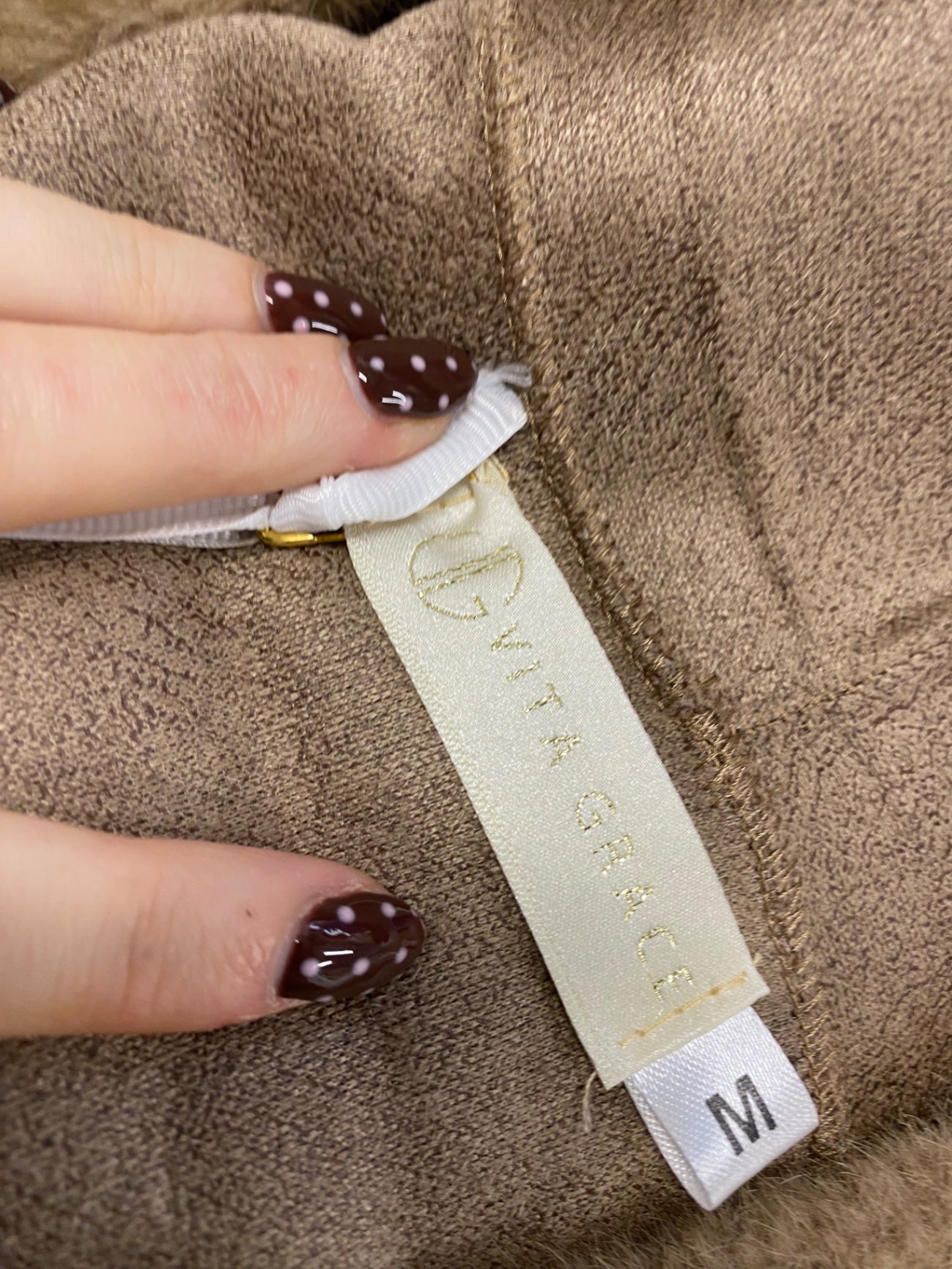 Fabulous Vita grace vail chic Faux fur jacket Uk 10 Camel RG020