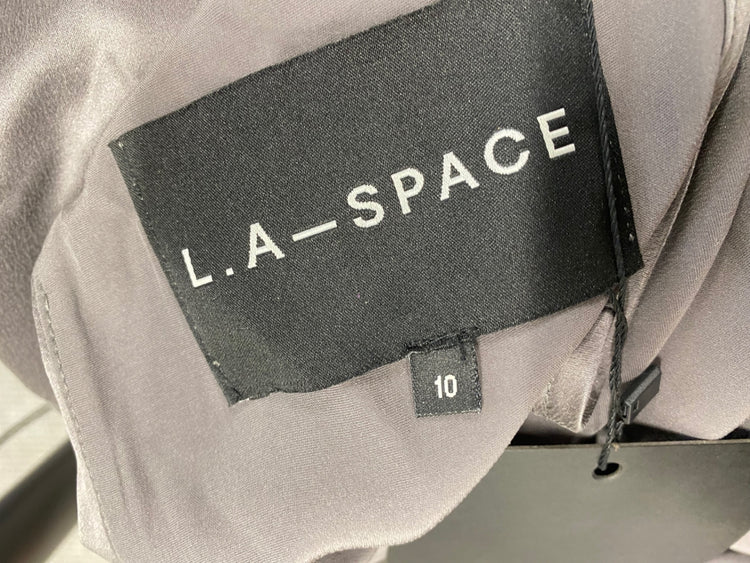 Fabulous L.A-Space silk cape Playsuit UK 10 Grey party RG020