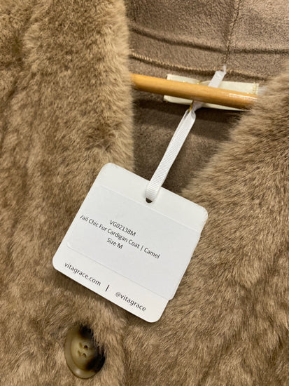 Fabulous Vita grace vail chic Faux fur jacket Uk 10 Camel RG020