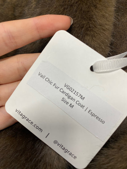 Fabulous Vita grace Faux fur vail chic espresso jacket cardigan UK 10 RG020