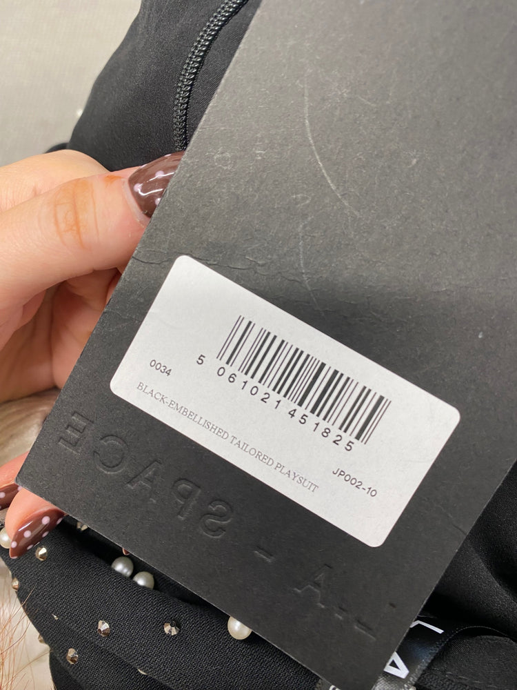 Fabulous L.A-Space Playsuit UK 10 Black pearl party RG020