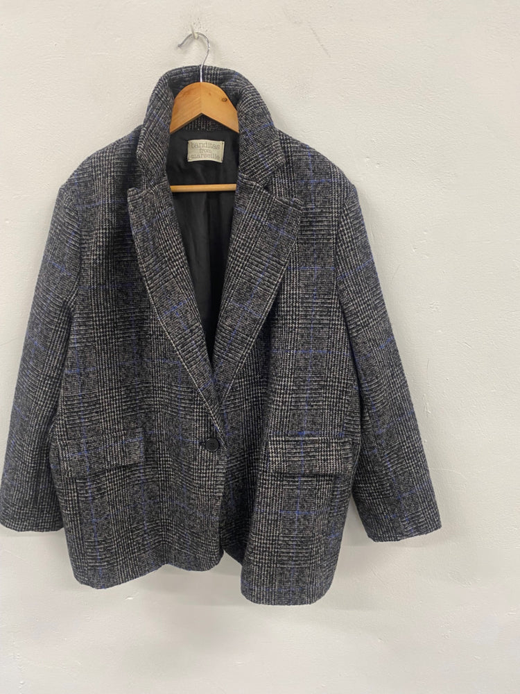 Fabulous Banditas from Marseille Tweed oversized Chic Blazer UKS Grey tweed RG020