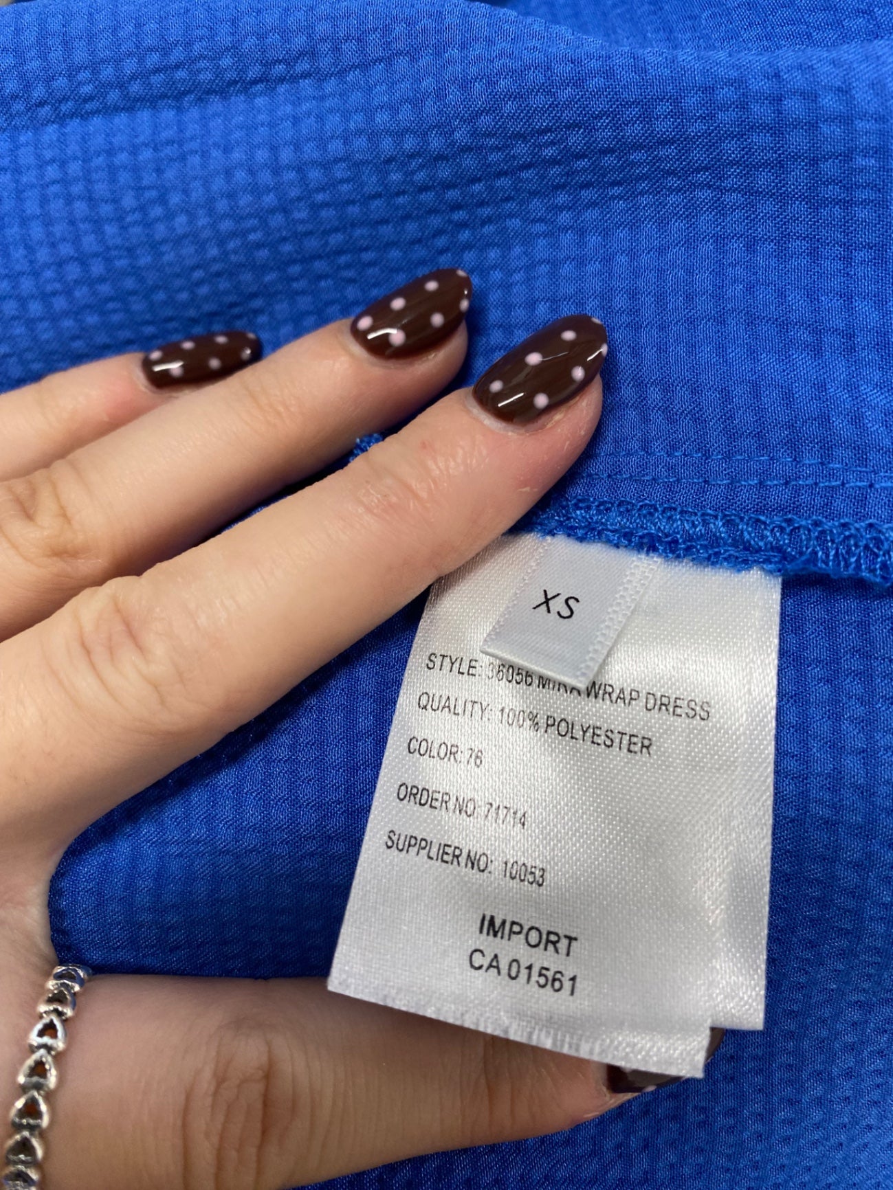 Fabulous co' couture Midi Dress UK 8 Blue party wrap RG020