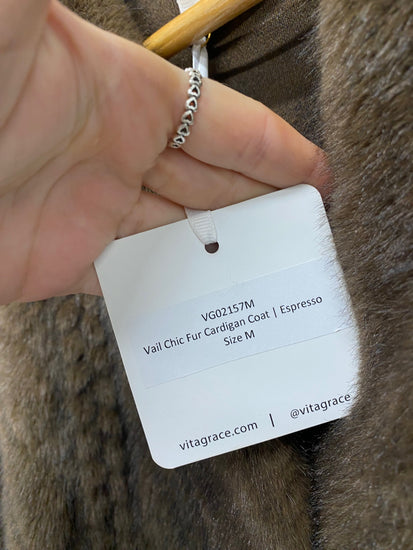 Fabulous Vita grace Faux fur vail chic espresso jacket cardigan UK 10 RG020