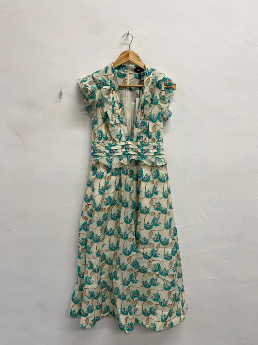 Fabulous Me + em Maxi Dress UK 10 Beige green waterlily new RG020