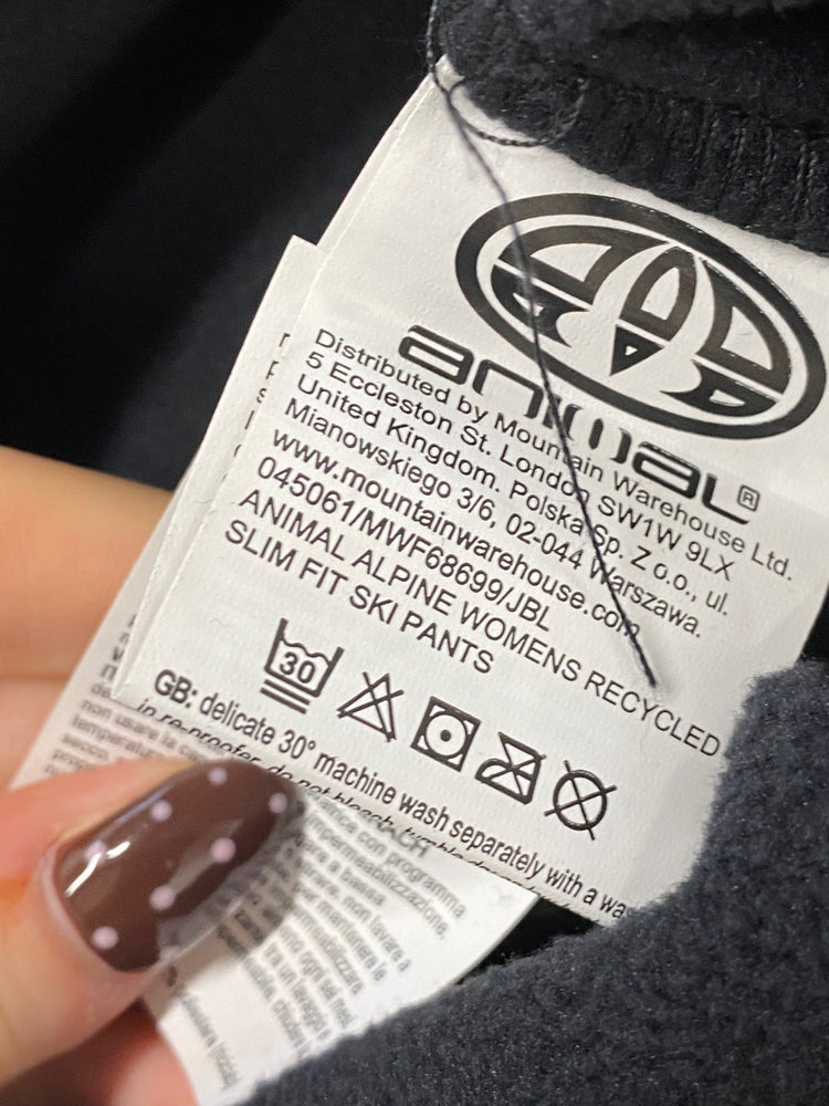 Fabulous Animal alpine Ski Trousers UK 12 Black new RG020