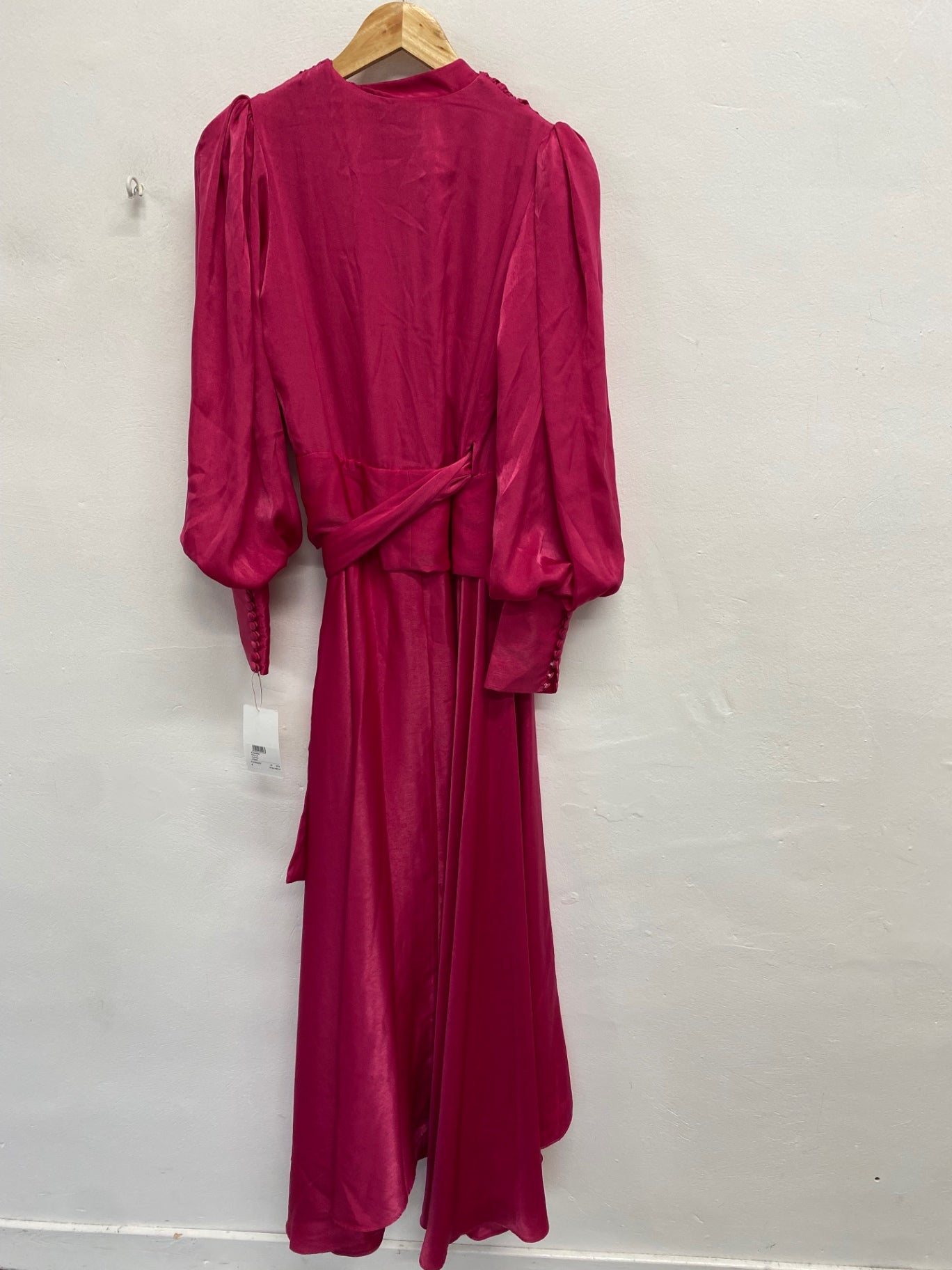 Fabulous Costarellos satin fuschia Formal Dress UK 8 Pink RG020