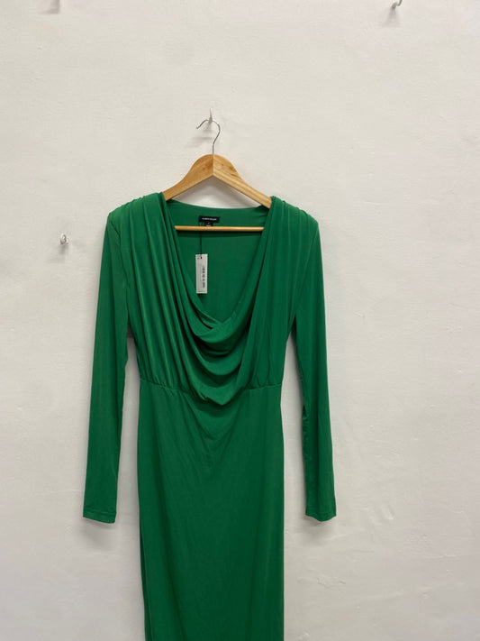 Fabulous Karen Millen jersey crepe cowl Midi Dress UK 8 Green new RG020