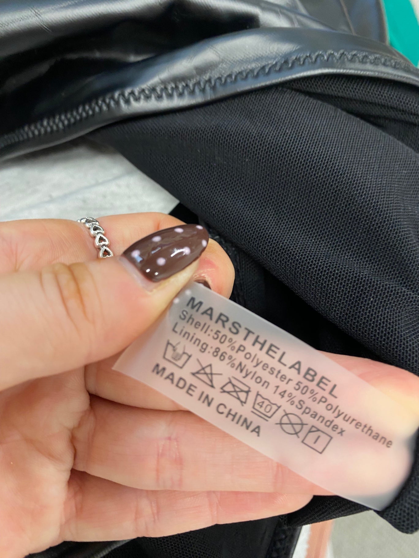 Fabulous Mars the label Dress UK 8 Black faux leather the Margot midaxi RG020