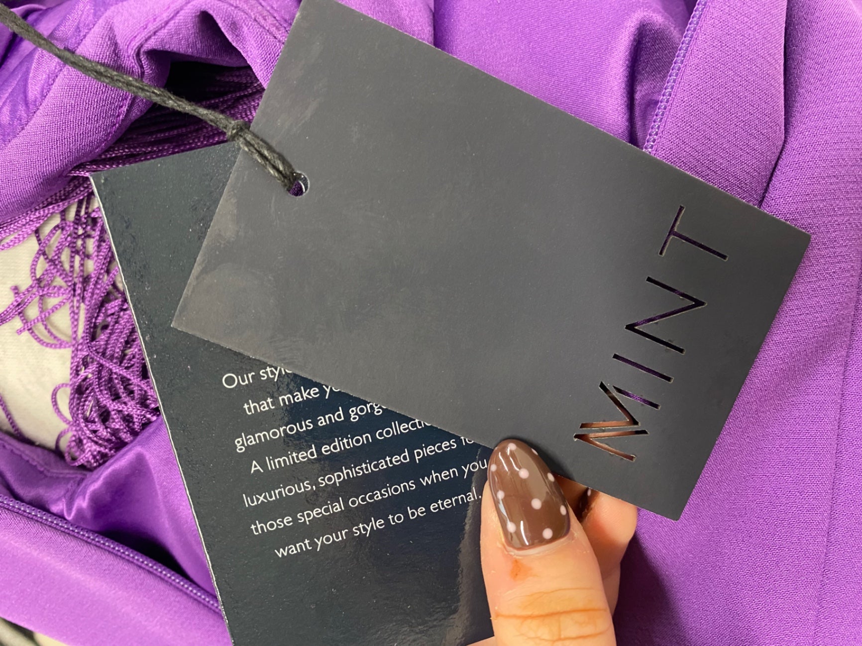 Fabulous MINT Mini dress UK 8 Purple rara fringe dress RG020