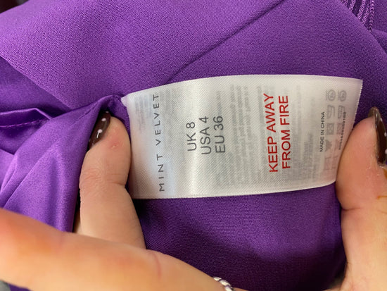 Fabulous MINT Mini dress UK 8 Purple rara fringe dress RG020