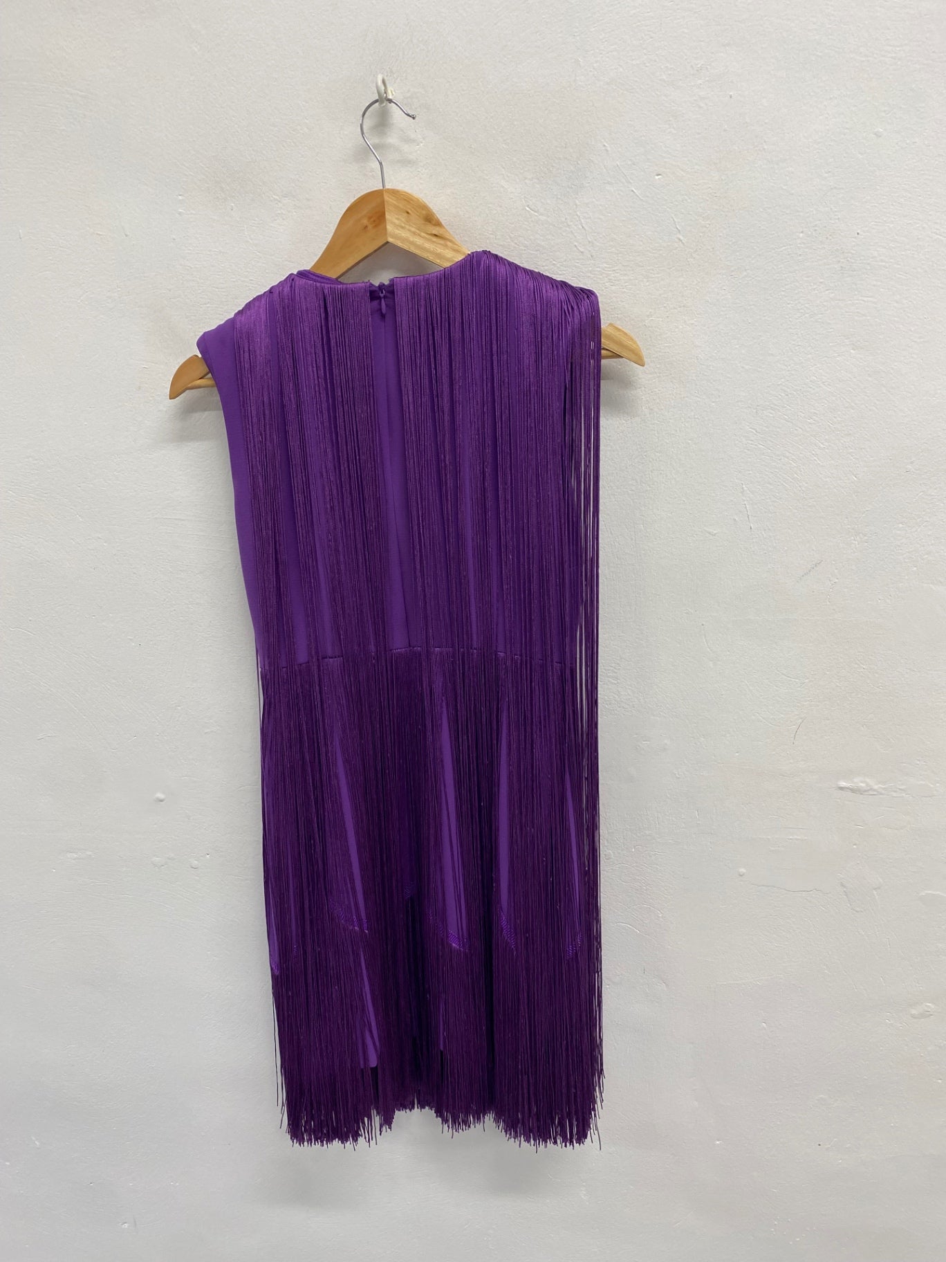 Fabulous MINT Mini dress UK 8 Purple rara fringe dress RG020