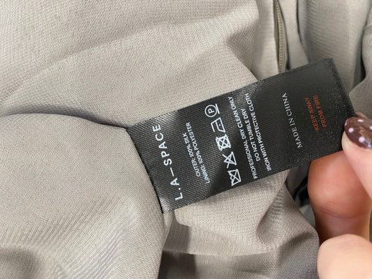 Fabulous L.A-Space silk cape Playsuit UK 10 Grey party RG020