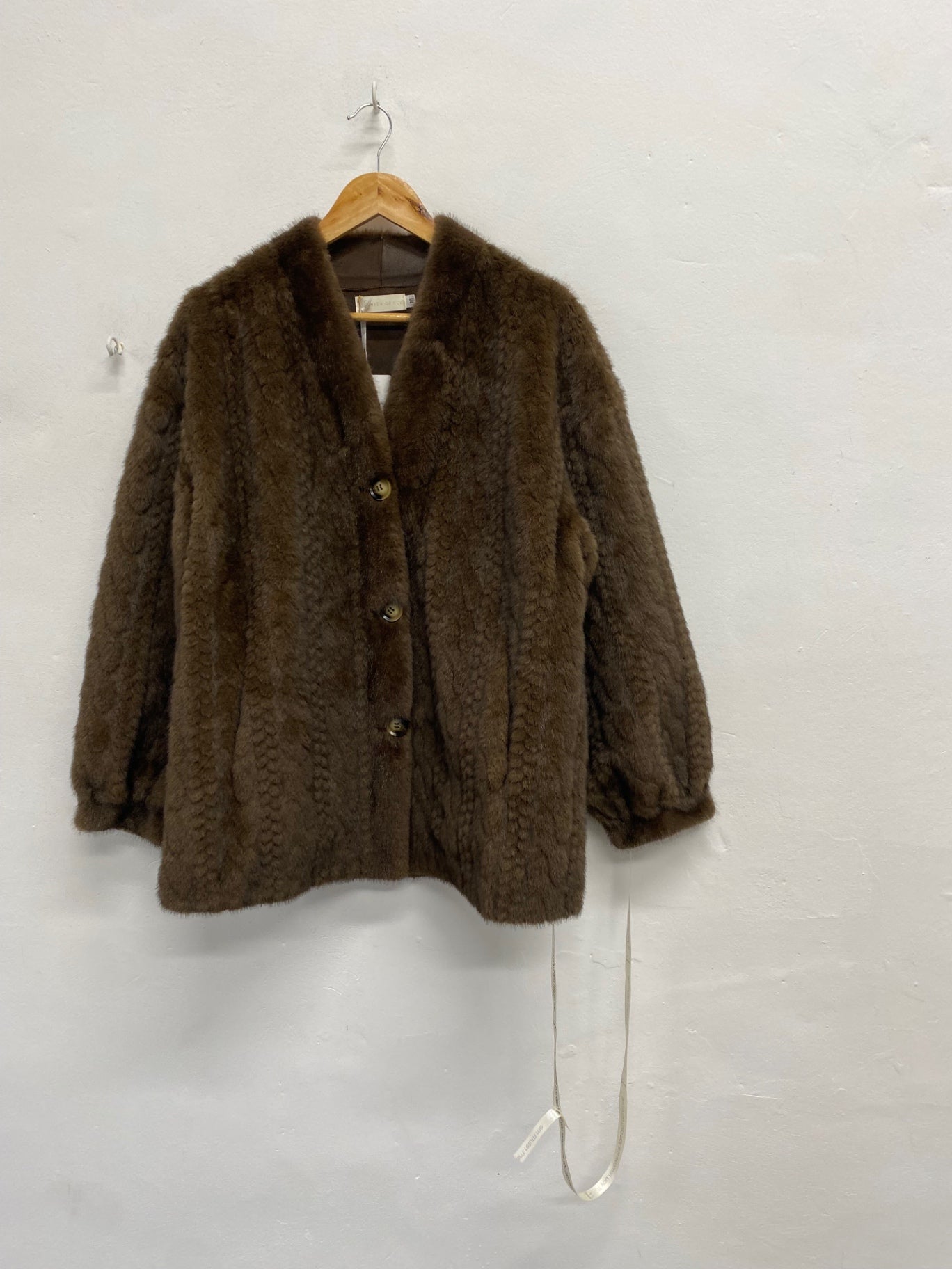 Fabulous Vita grace Faux fur vail chic espresso jacket cardigan UK 10 RG020