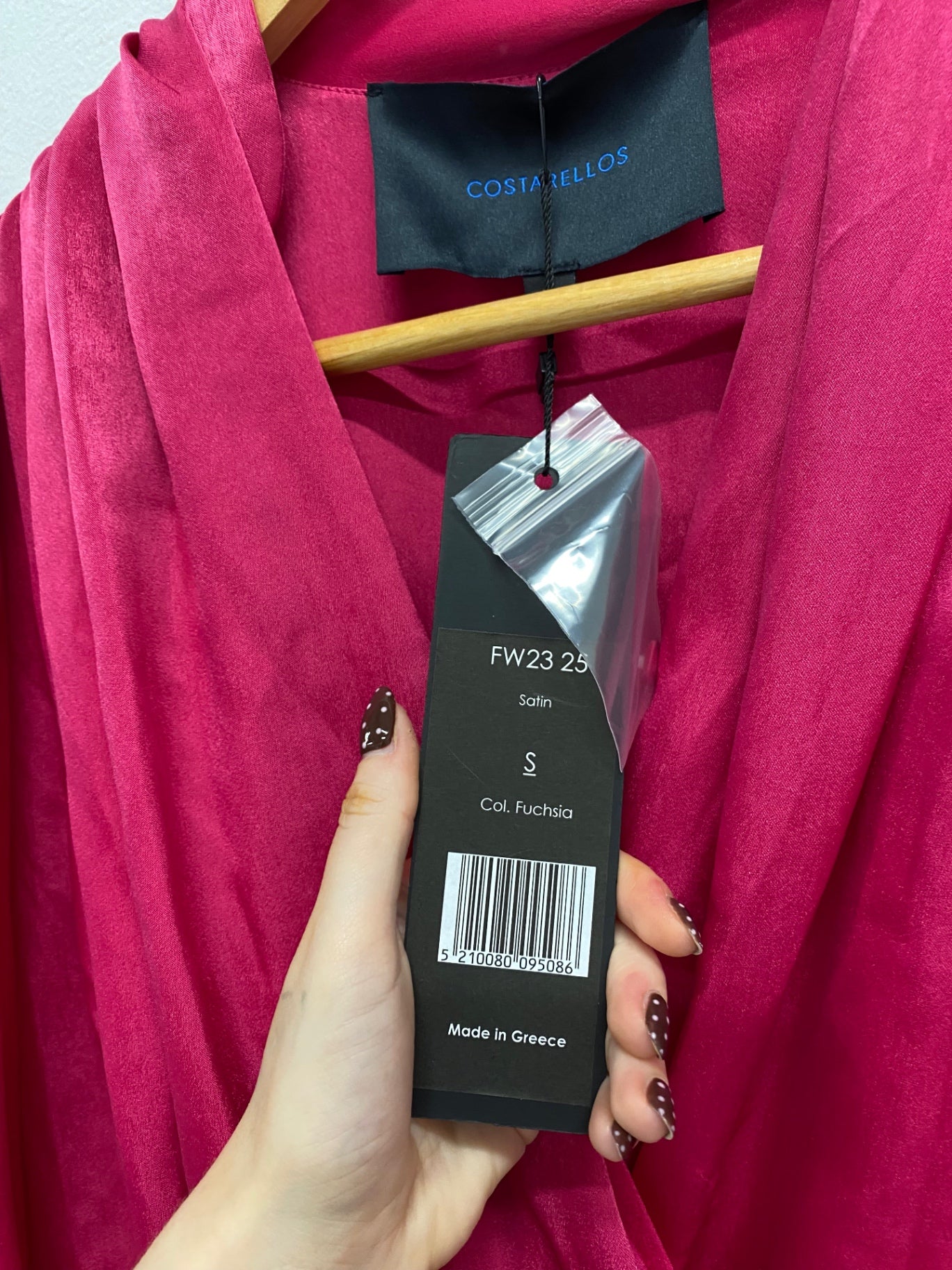 Fabulous Costarellos satin fuschia Formal Dress UK 8 Pink RG020