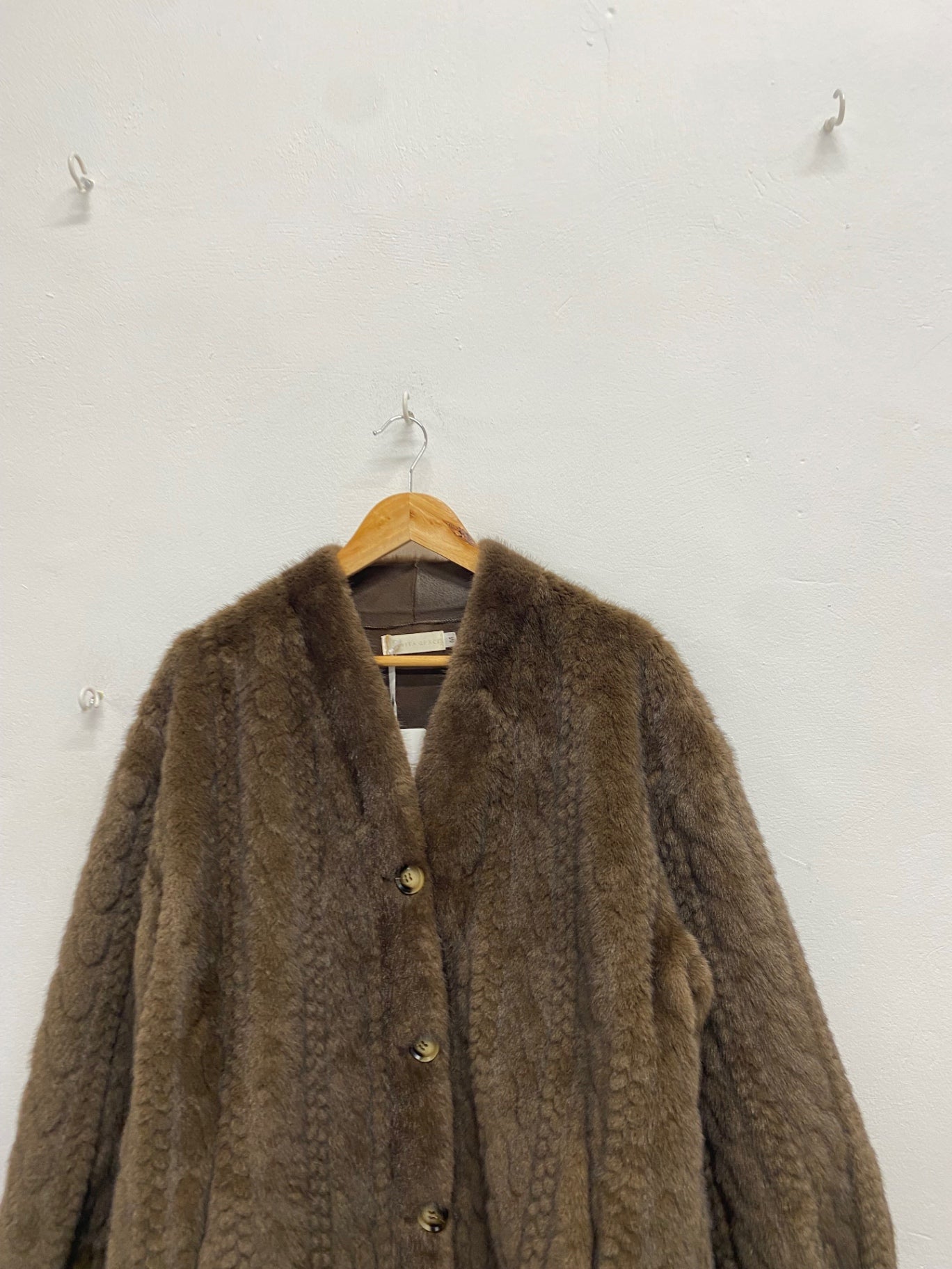 Fabulous Vita grace Faux fur vail chic espresso jacket cardigan UK 10 RG020