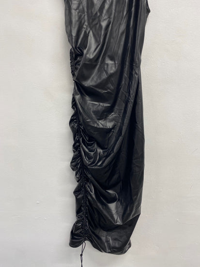 Fabulous Mars the label Dress UK 8 Black faux leather the Margot midaxi RG020