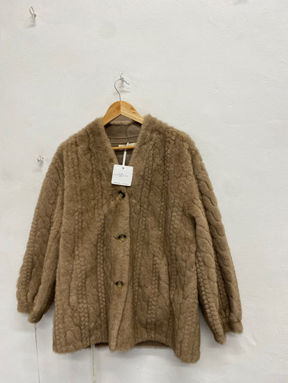 Fabulous Vita grace vail chic Faux fur jacket Uk 10 Camel RG020