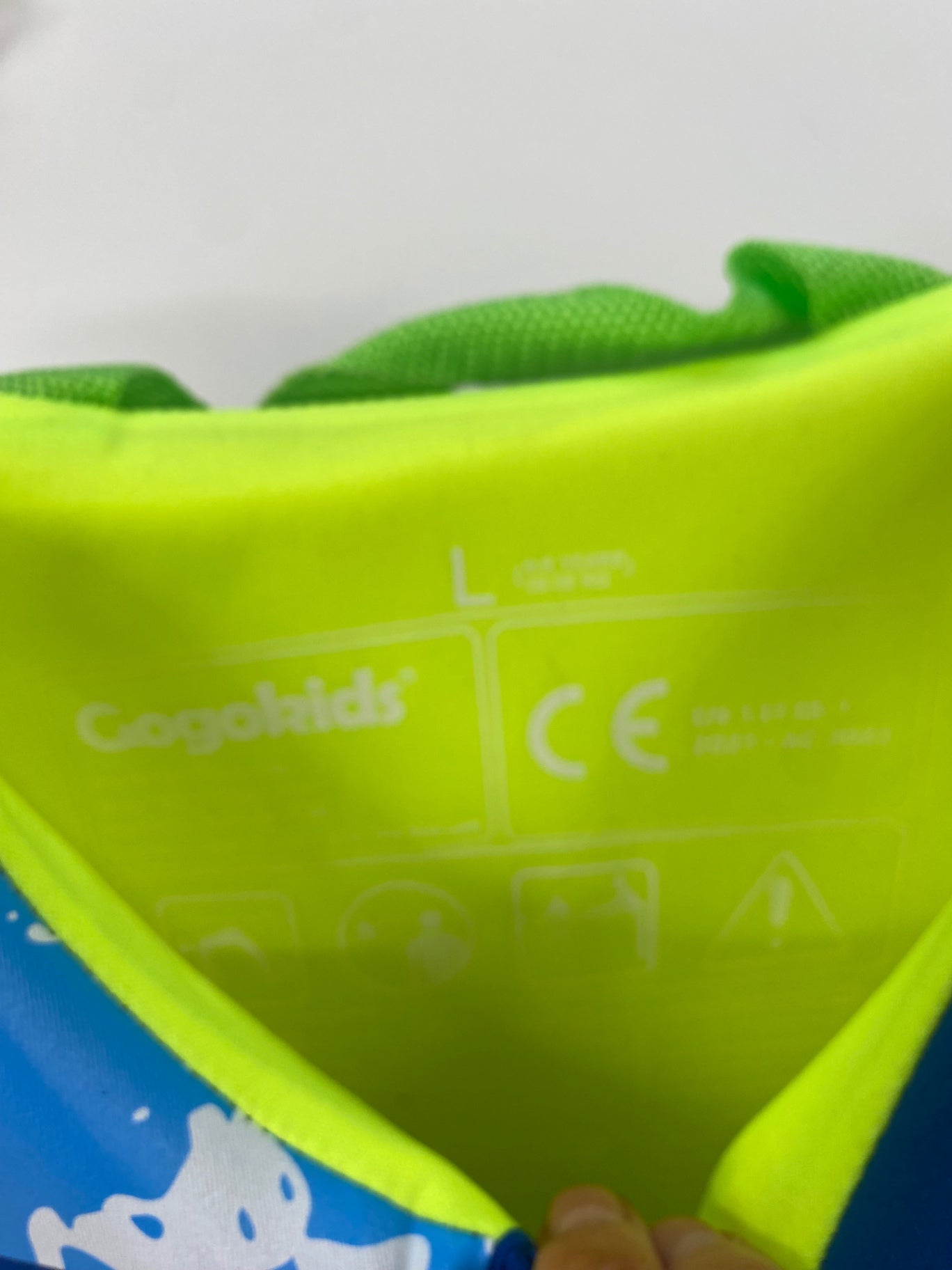 Fabulous Gogokids Life Jacket UkL Blue & Neon Green Age 6-9 RG020