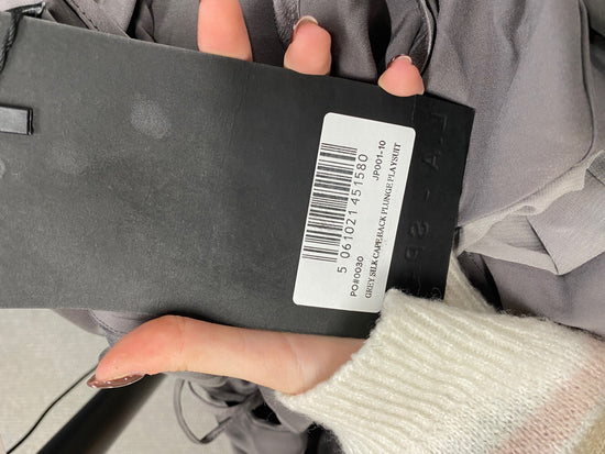 Fabulous L.A-Space silk cape Playsuit UK 10 Grey party RG020