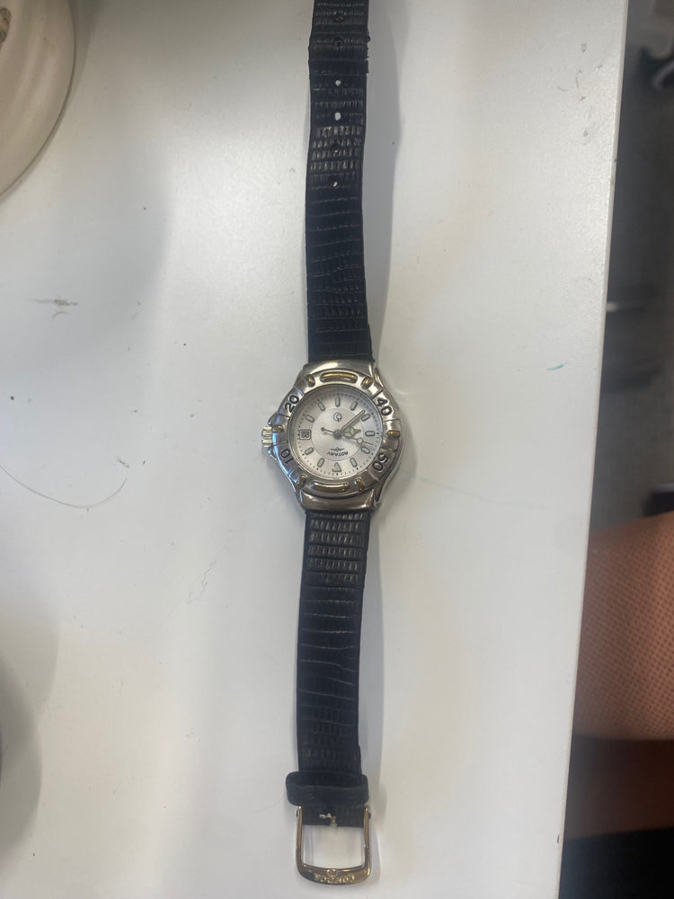 Fabulous Ladies Rotary diving Watch 10112 S Silver & black 1990’s RR001