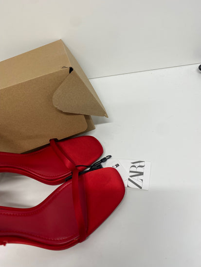 Fabulous Zara Heels UK 6 Red bow festive classy new RG020 