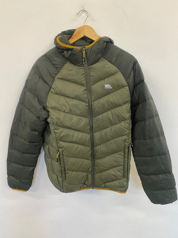 Fabulous Trespass Down Rusler Puffer Jacket UkXS Olive Green RR001