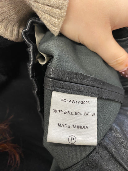 Fabulous Hush leather Straight trousers UK 10 Black SS002