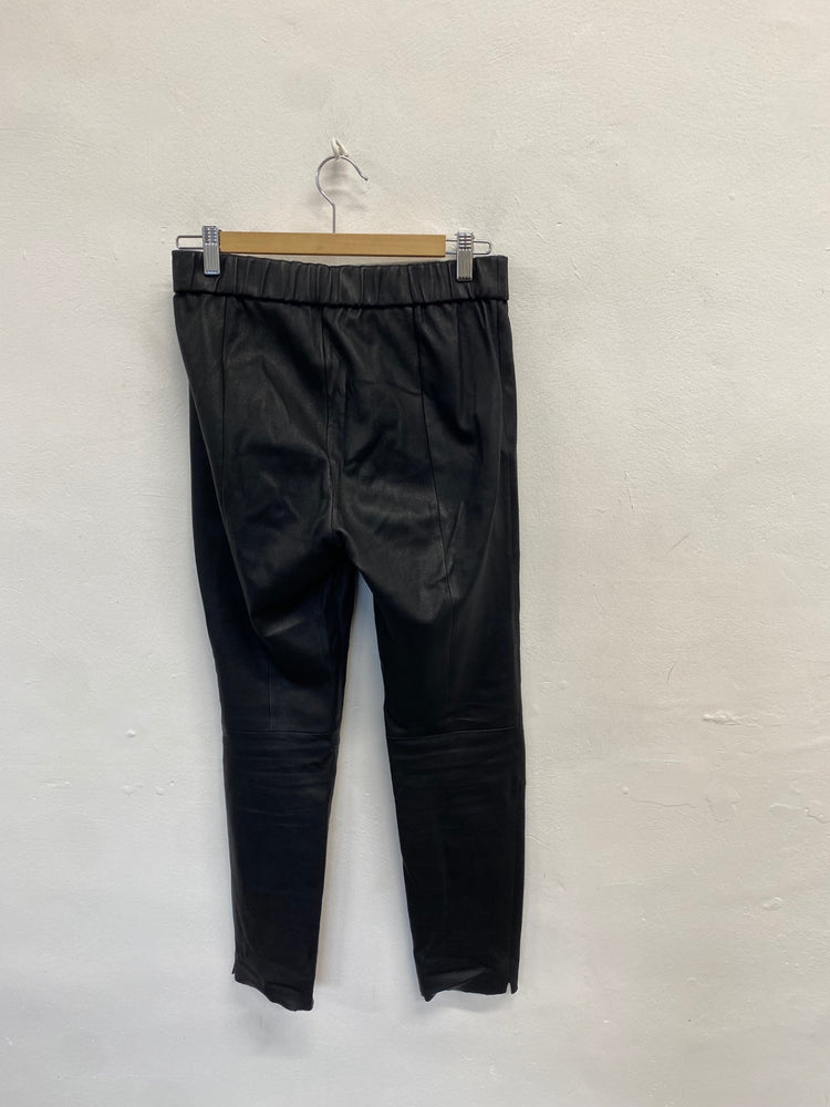 Fabulous Hush leather Straight trousers UK 10 Black SS002