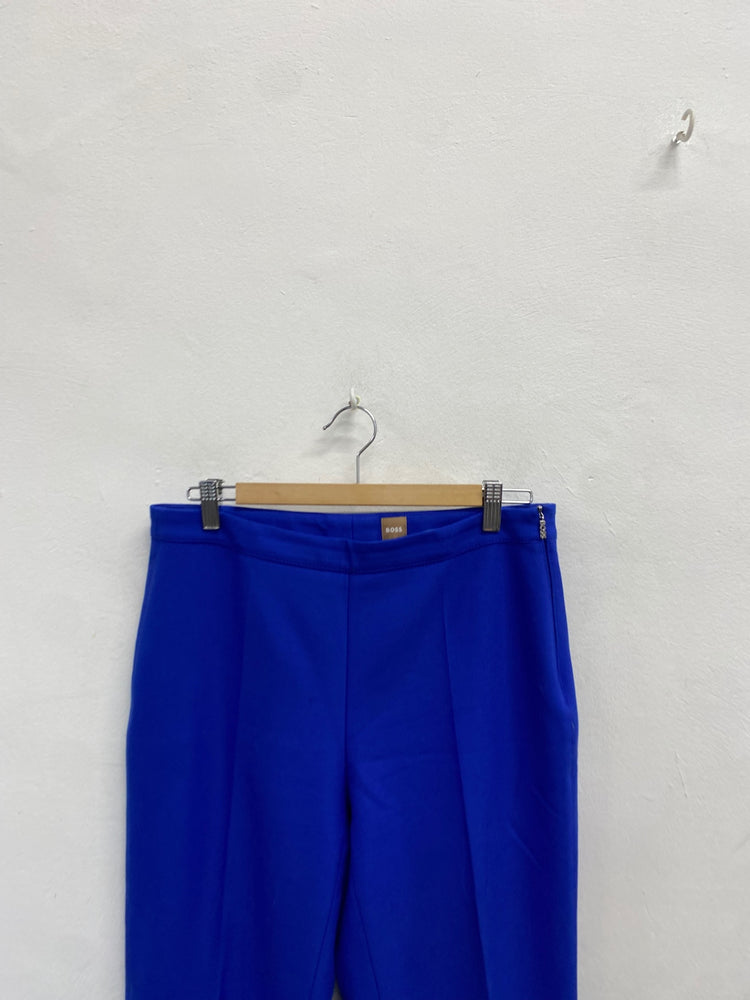 Fabulous Hugo Boss Cropped trousers UK 10 Blue vibrant SS002