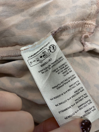 Fabulous Maeve by Anthropologie Jumpsuit UK 12 Pink brown leopard SS002