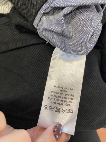 Fabulous Jigsaw Trench Coat UK M Black city vibe linen SS002