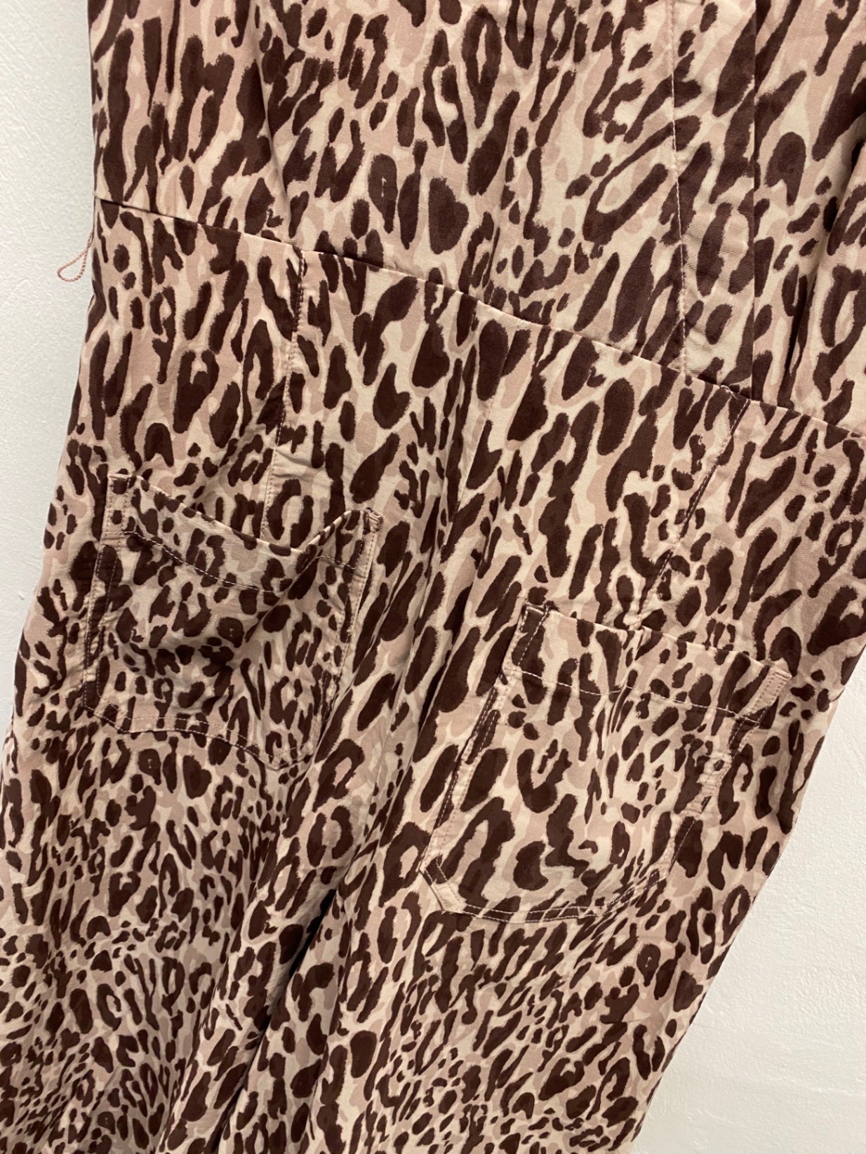 Fabulous Maeve by Anthropologie Jumpsuit UK 12 Pink brown leopard SS002