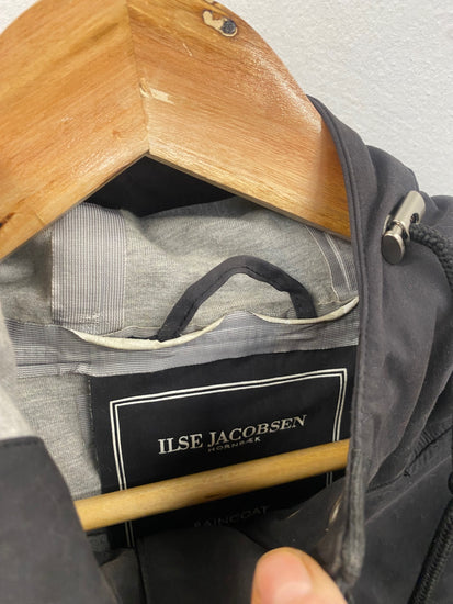 Fabulous Ilse jacobsen Hornbaek black Raincoat Uk10 Black SS002