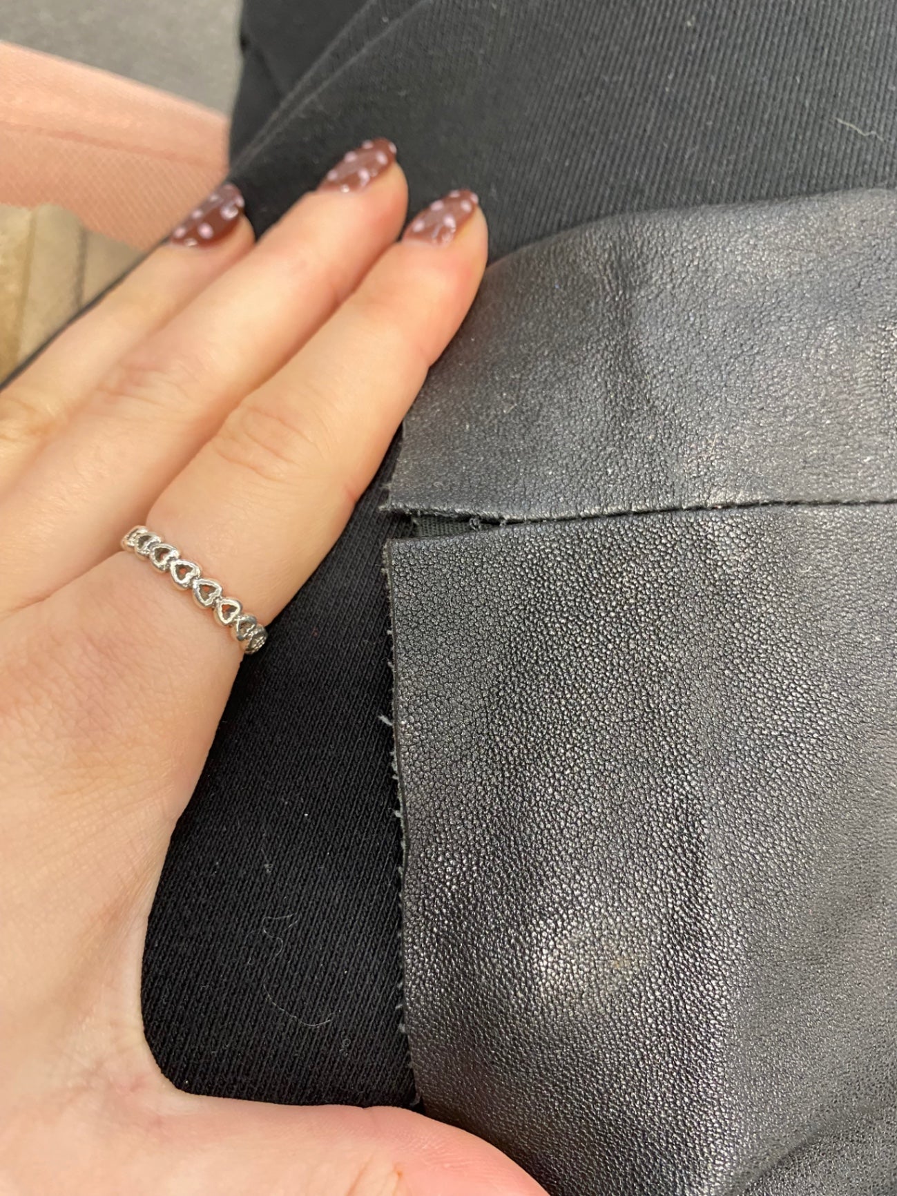 Fabulous Hush leather Straight trousers UK 10 Black SS002