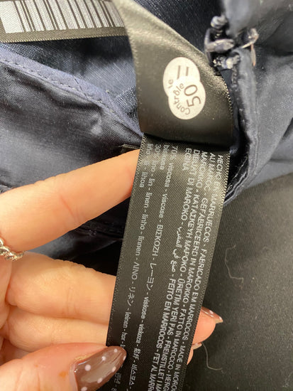 Fabulous Massimo Dutti Wide leg trousers UK 12 Navy SS002