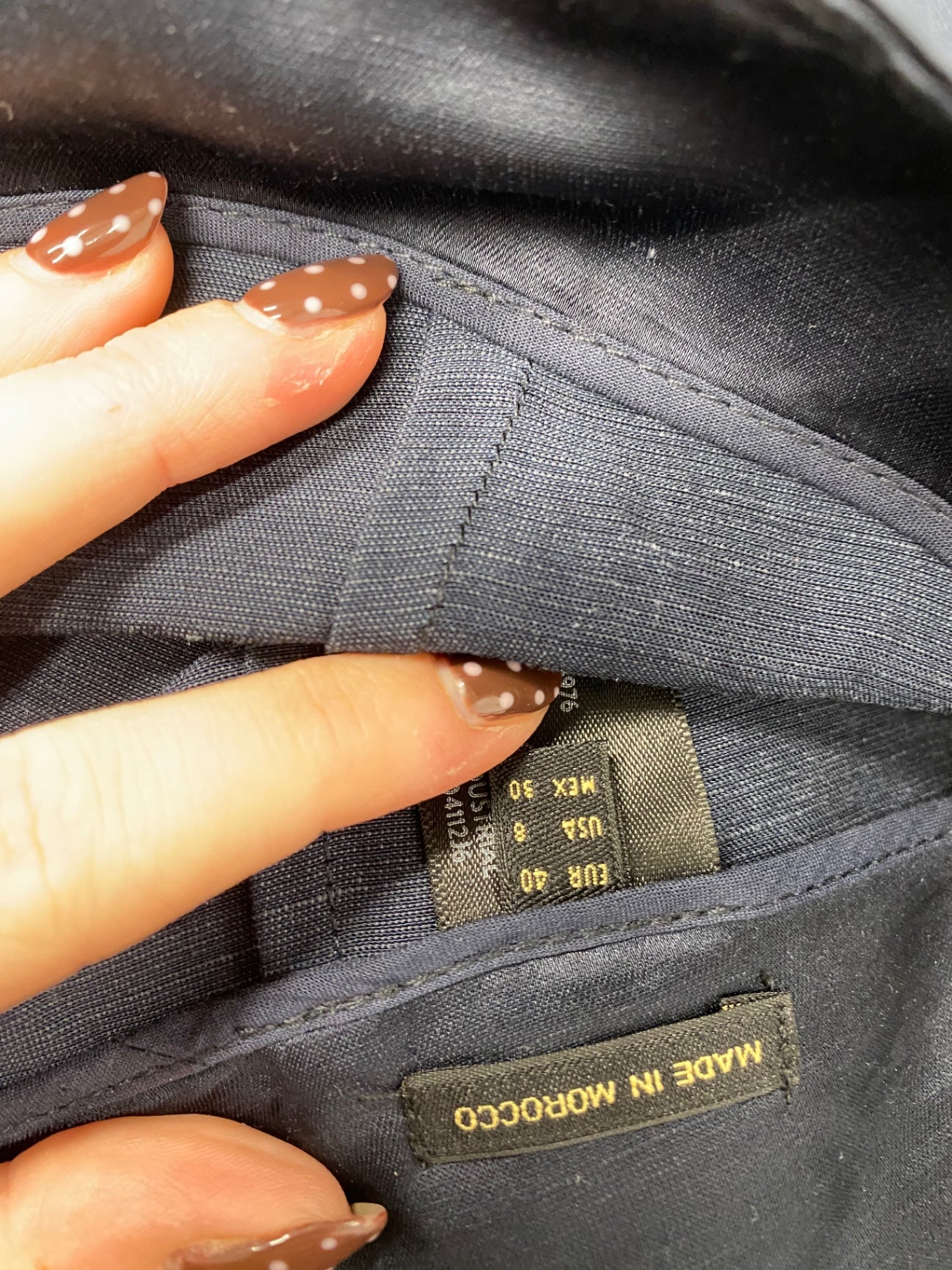 Fabulous Massimo Dutti Wide leg trousers UK 12 Navy SS002