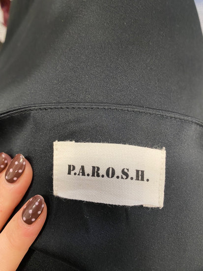 Fabulous Parosh Bolero UK 12 Black cropped formal classy SS002