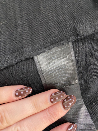 Fabulous All Saints Tunic top hi low cut out Uk 10 Black SS002