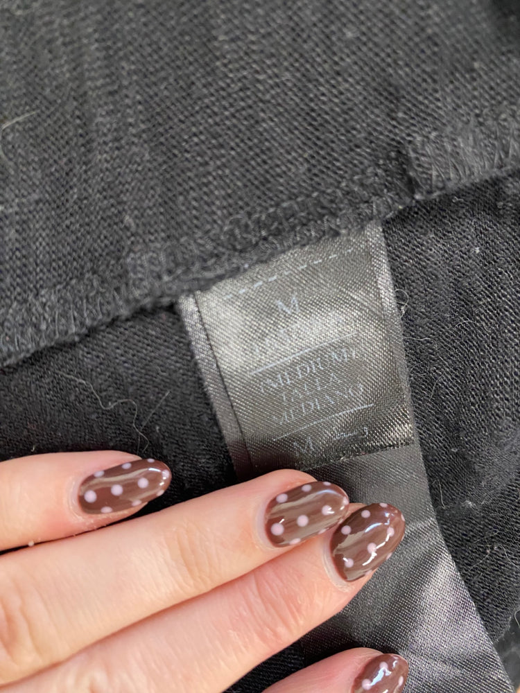 Fabulous All Saints Tunic top hi low cut out Uk 10 Black SS002