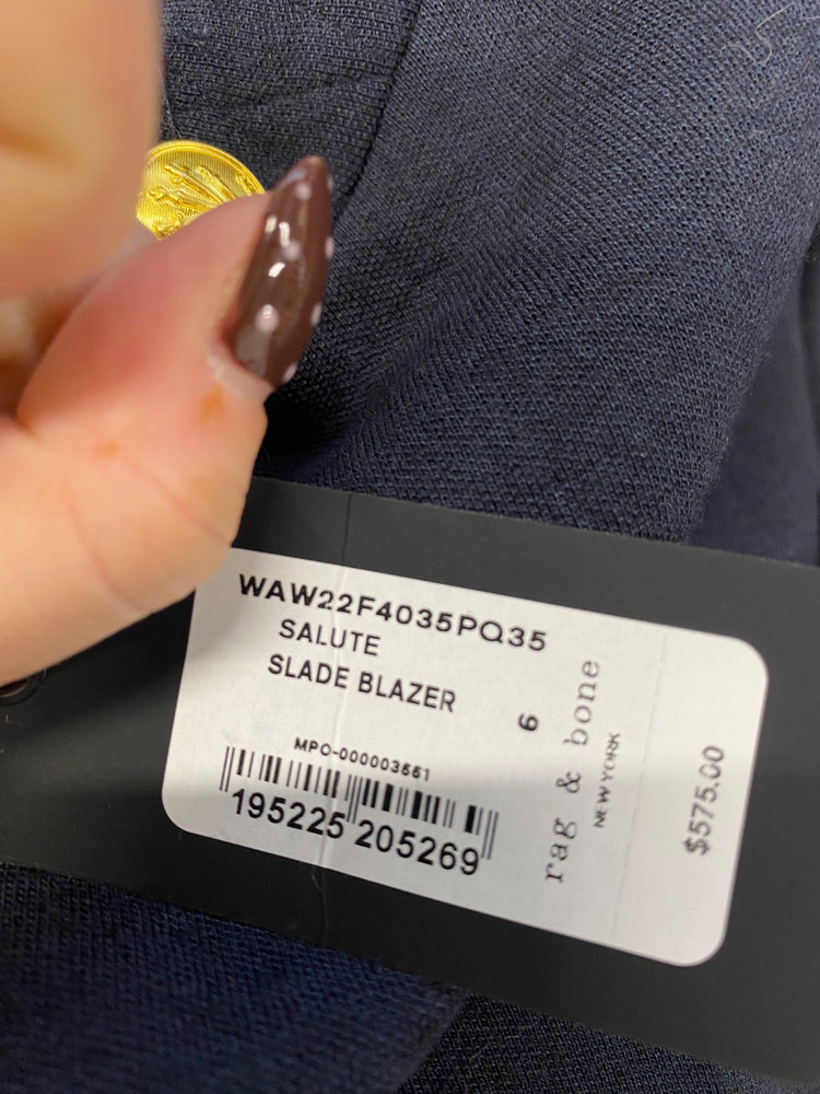 Fabulous Rag & Bone salute slade ponte Blazer UK 10 Navy Blue SS002