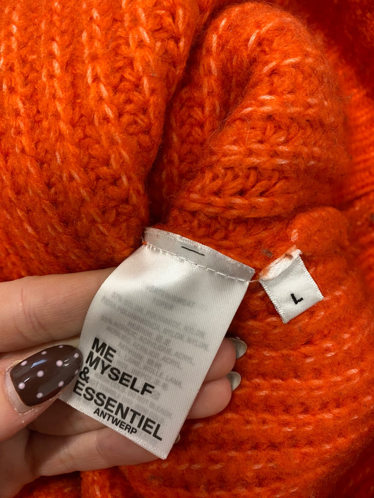 Fabulous Essentiel antwerp Sweater wool blend UK 12 Orange SS002