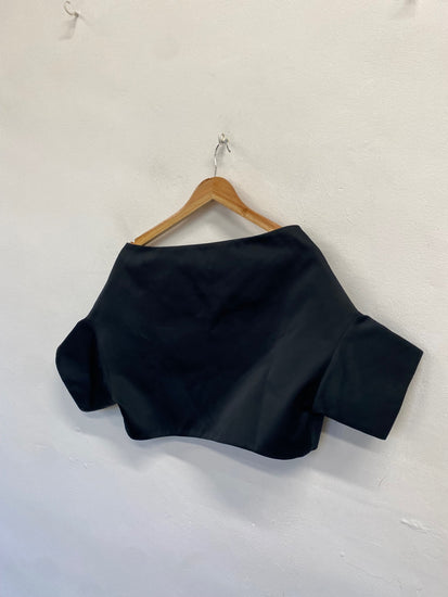 Fabulous Parosh Bolero UK 12 Black cropped formal classy SS002