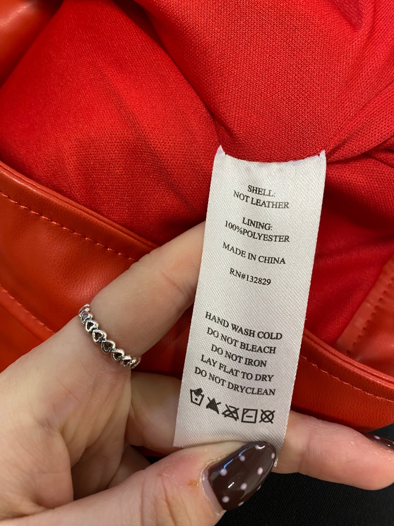 Fabulous Superdown faux leather Biker Jacket UK 12 Red black SS002