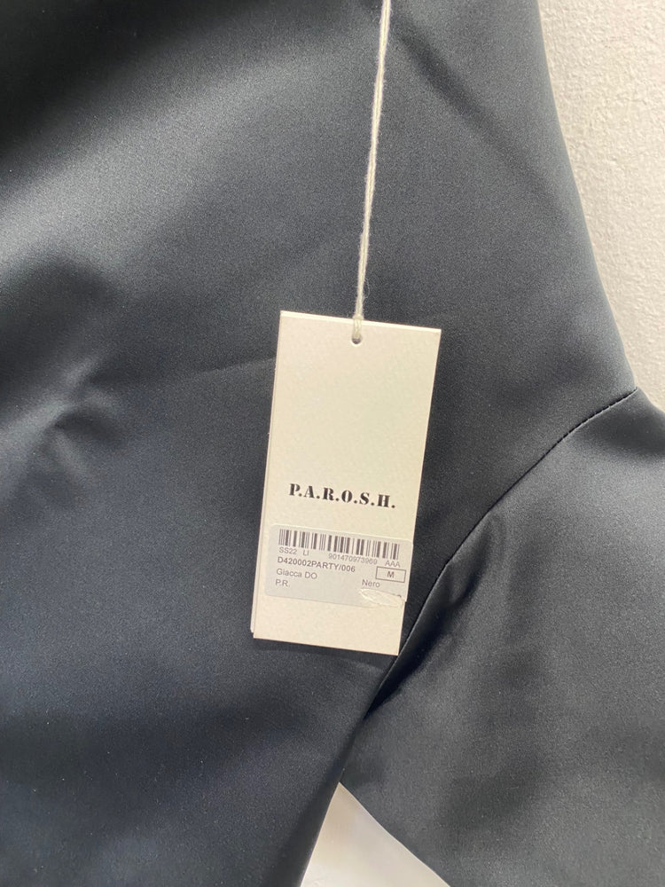 Fabulous Parosh Bolero UK 12 Black cropped formal classy SS002