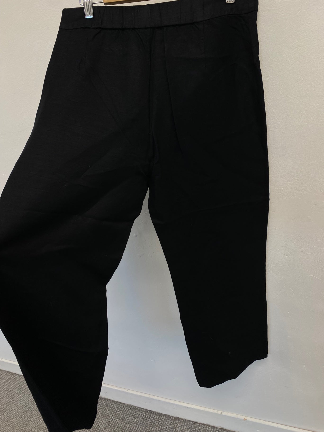 Fabulous & Other Stories Wide leg trousers linen blend UK 14 Black SS002