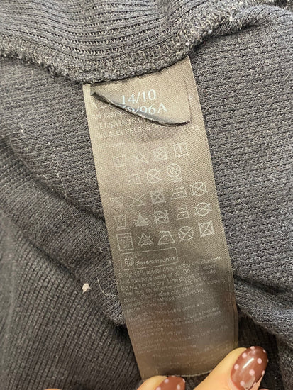 Fabulous AllSaints Kiki sleeveless Maxi Dress UK 14 Black ribbed SS002